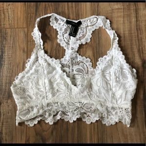 White lace bralette